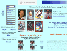 Tablet Screenshot of jorgs-hockey-cards.de